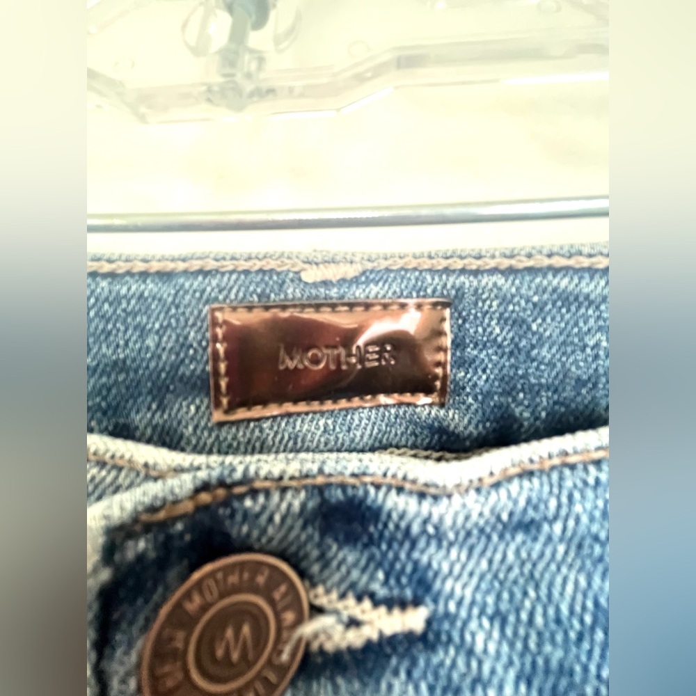 MOTHER Denim The Fly Cut Stunner Ankle Fray Jeans Night Sz 27 – Brand New - Picture 7 of 15
